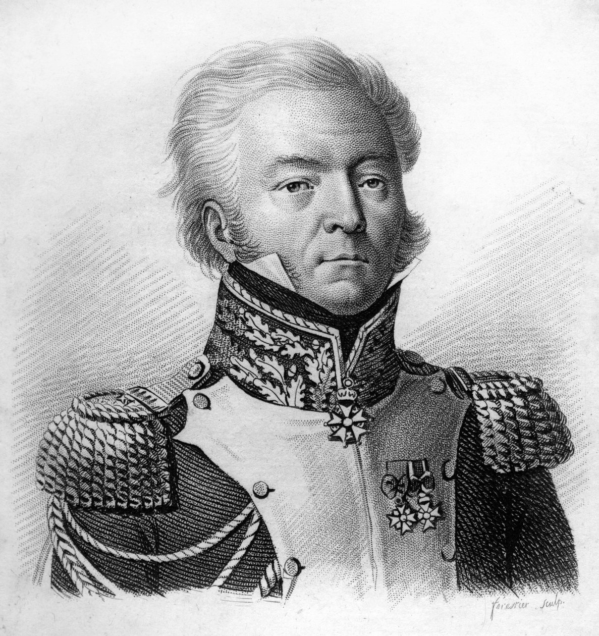 Louis Lepic Général de Division (1765-1847) - dans « Portraits des généraux français en suite les victoires et conquêtes des Français ». Gravé par Ambroise Tardieu en 1818. Collection Stella. - Ambroise Tardieu