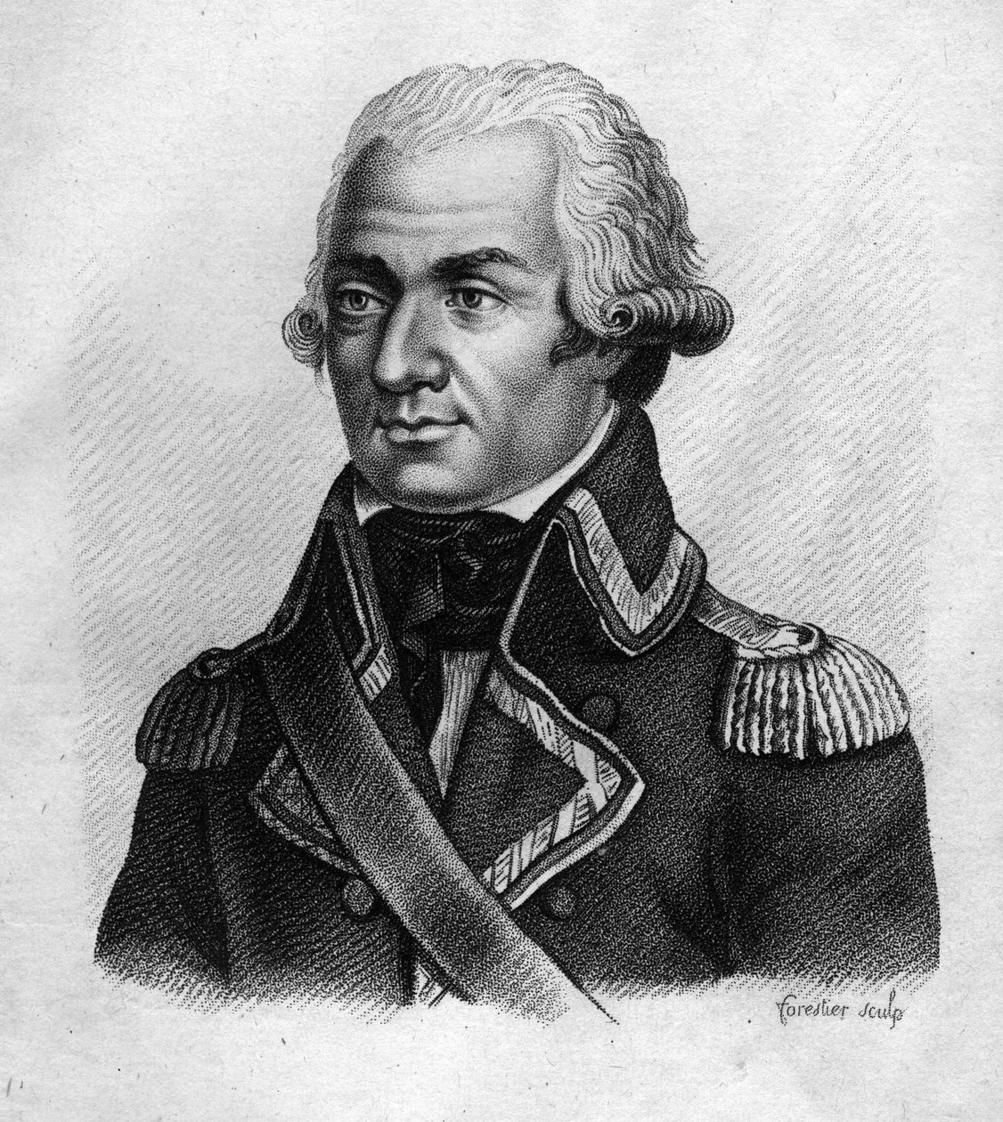 Portrait de Charles François du Périer dit Dumouriez (1739-1823), général français.- dans « Portraits des généraux français en suite les victoires et conquêtes des Français » Gravé par Ambroise Tardieu en 1818. Collection Stella. - Ambroise Tardieu