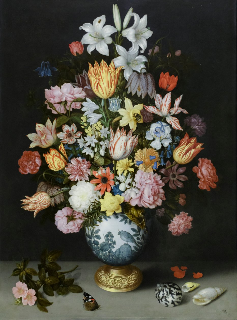 Nature morte de fleurs dans un vase Wan Li - Ambrosius the Elder Bosschaert
