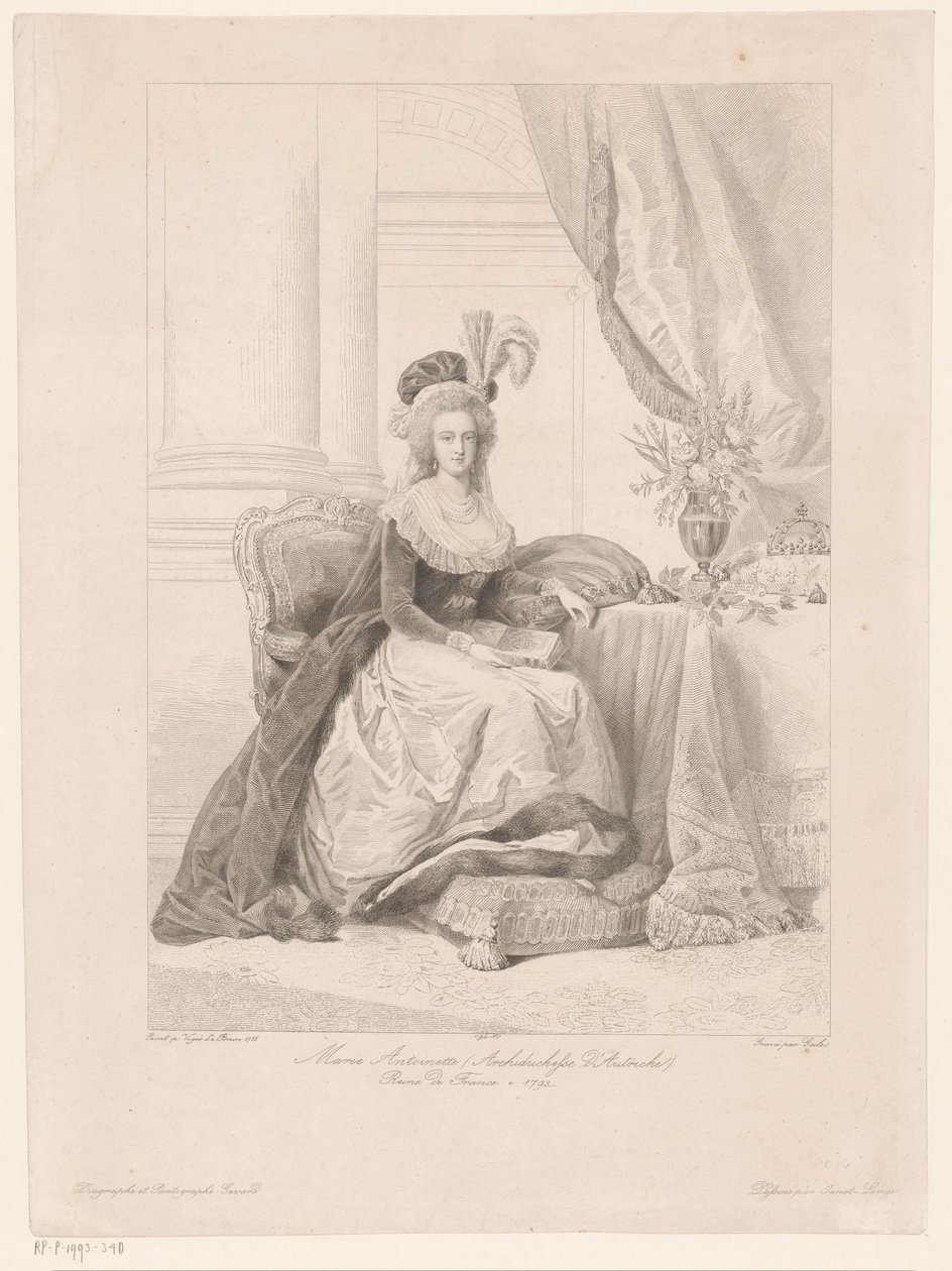 Portrait de Marie-Antoinette, reine de France - Amédée Félix Barthélemy Geille