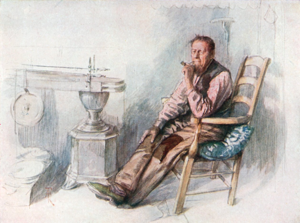 Un vieux fermier (lithographie couleur) - Amedee (after) Forestier