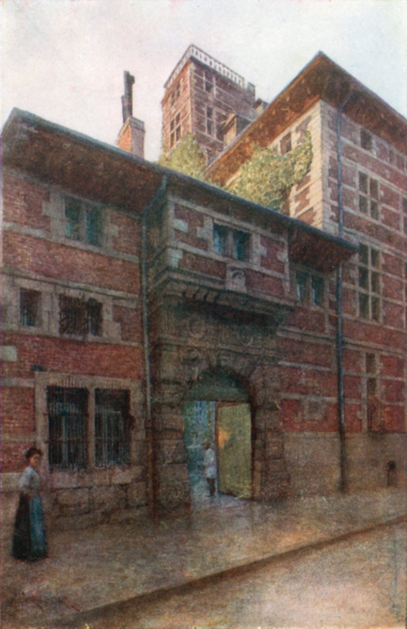 La Maison Curtius, Liege (colour litho) - Amedee (after) Forestier