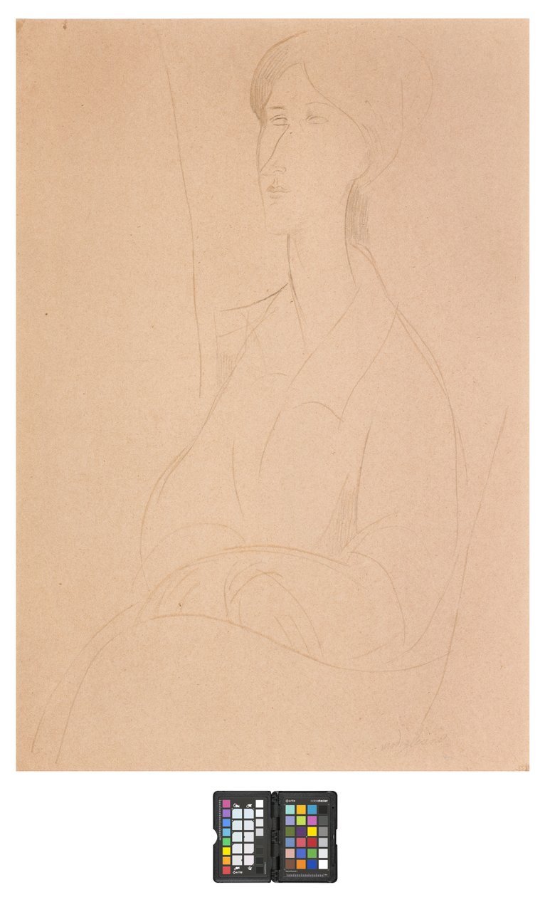 Hanks Zborowska avec les mains sur ses genoux - Amedeo Modigliani