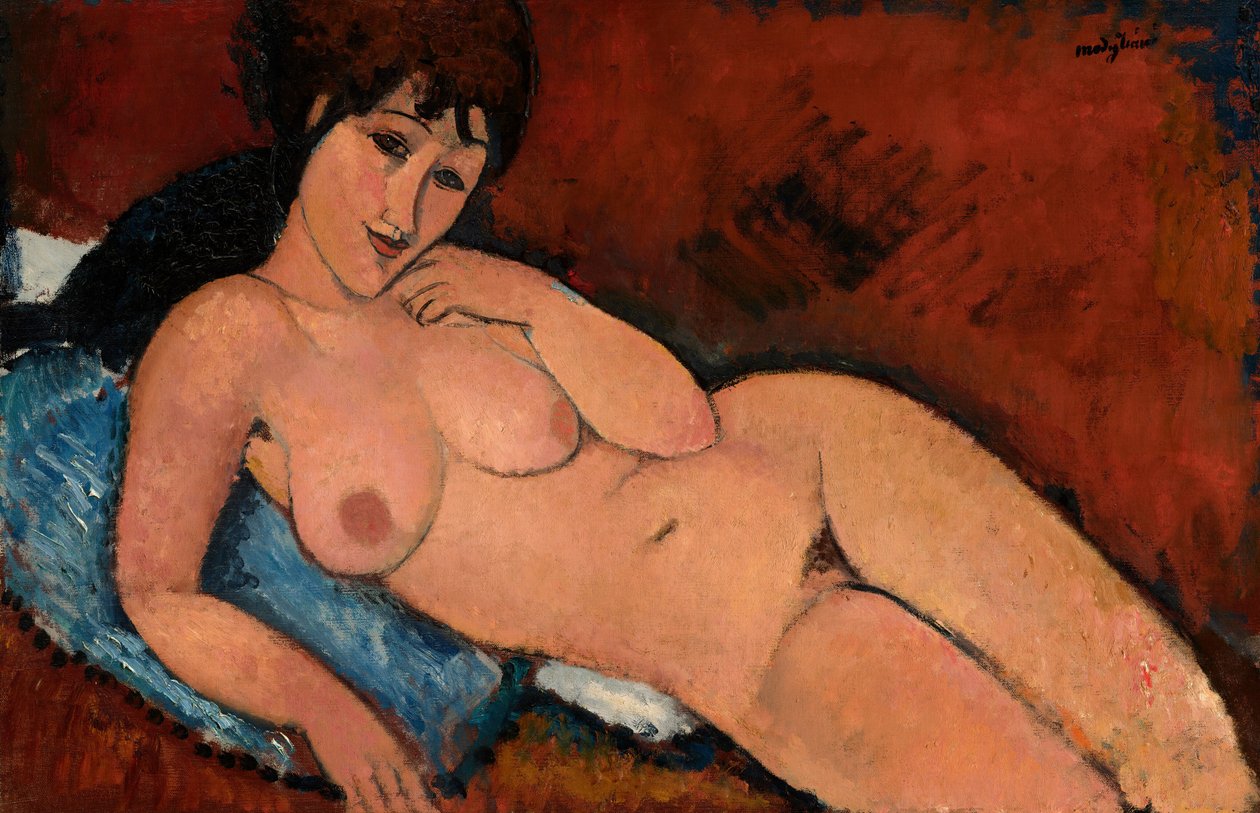 Nu sur un coussin bleu - Amedeo Modigliani