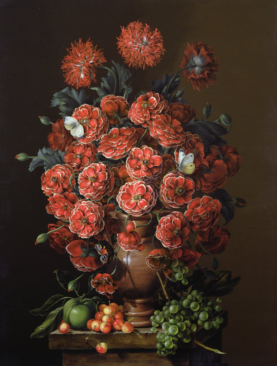 Coquelicots dans un vase en terre cuite, 2000 - Amelia Kleiser