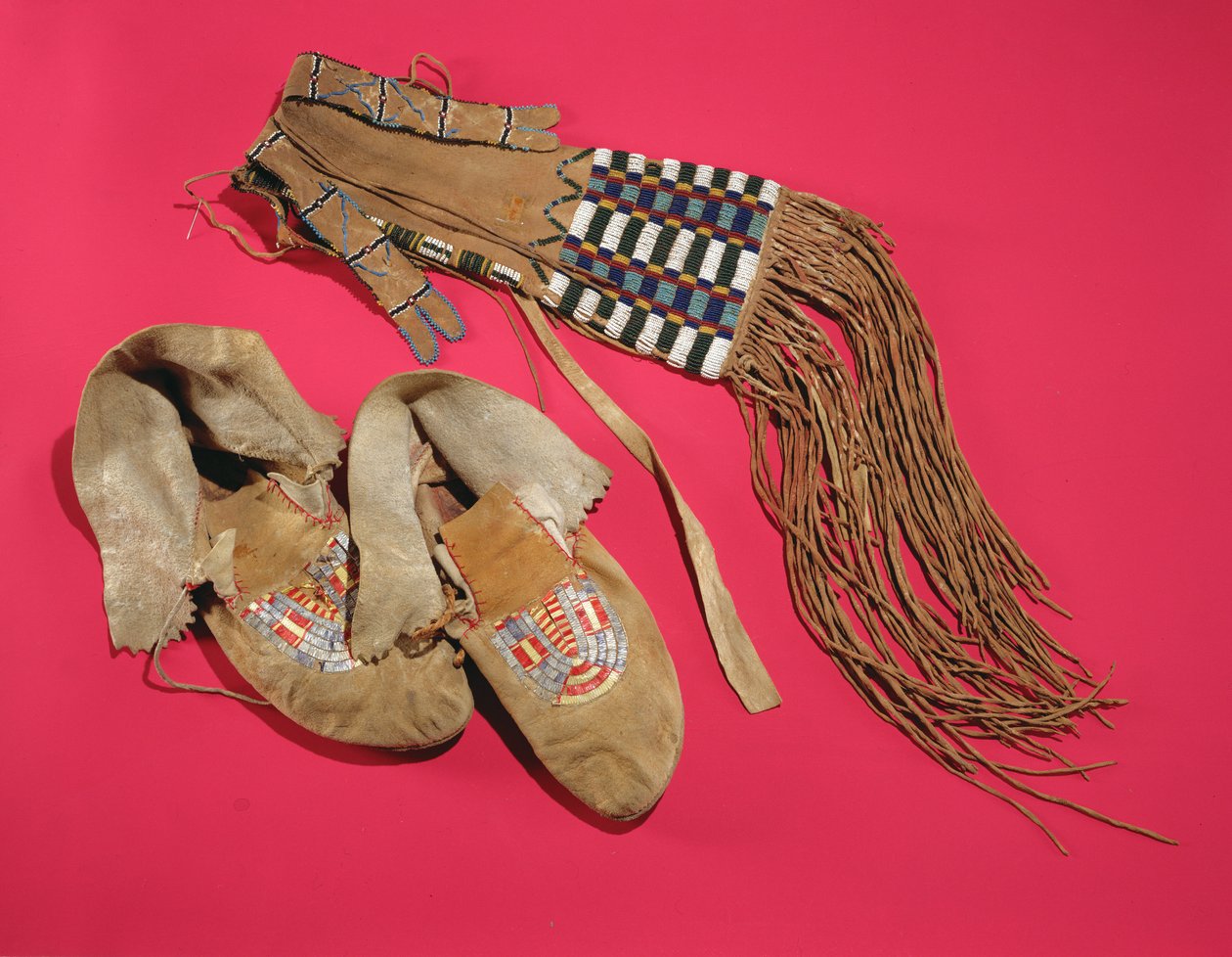 Mocassins et guêtres, Indiens des Plaines, vers 1820 - American