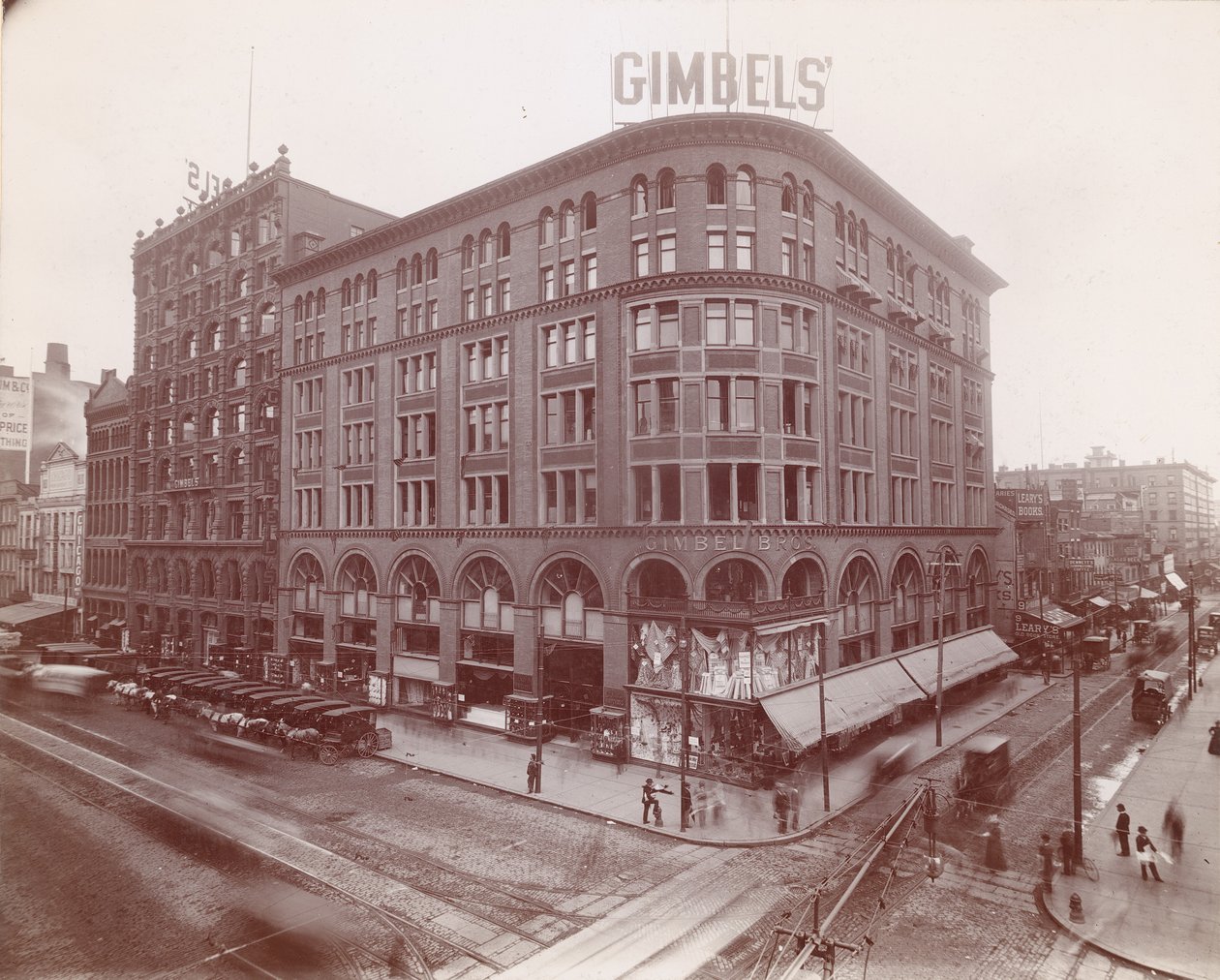 Gimbel Brothers, Market Street au coin sud-est de la 9e rue, 1899 - American Photographer