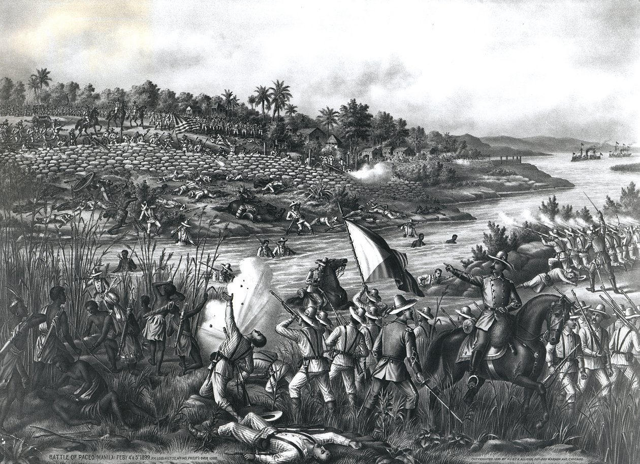 Bataille de Paceo (Manille), Philippines, 4-5 février 1899 - American School