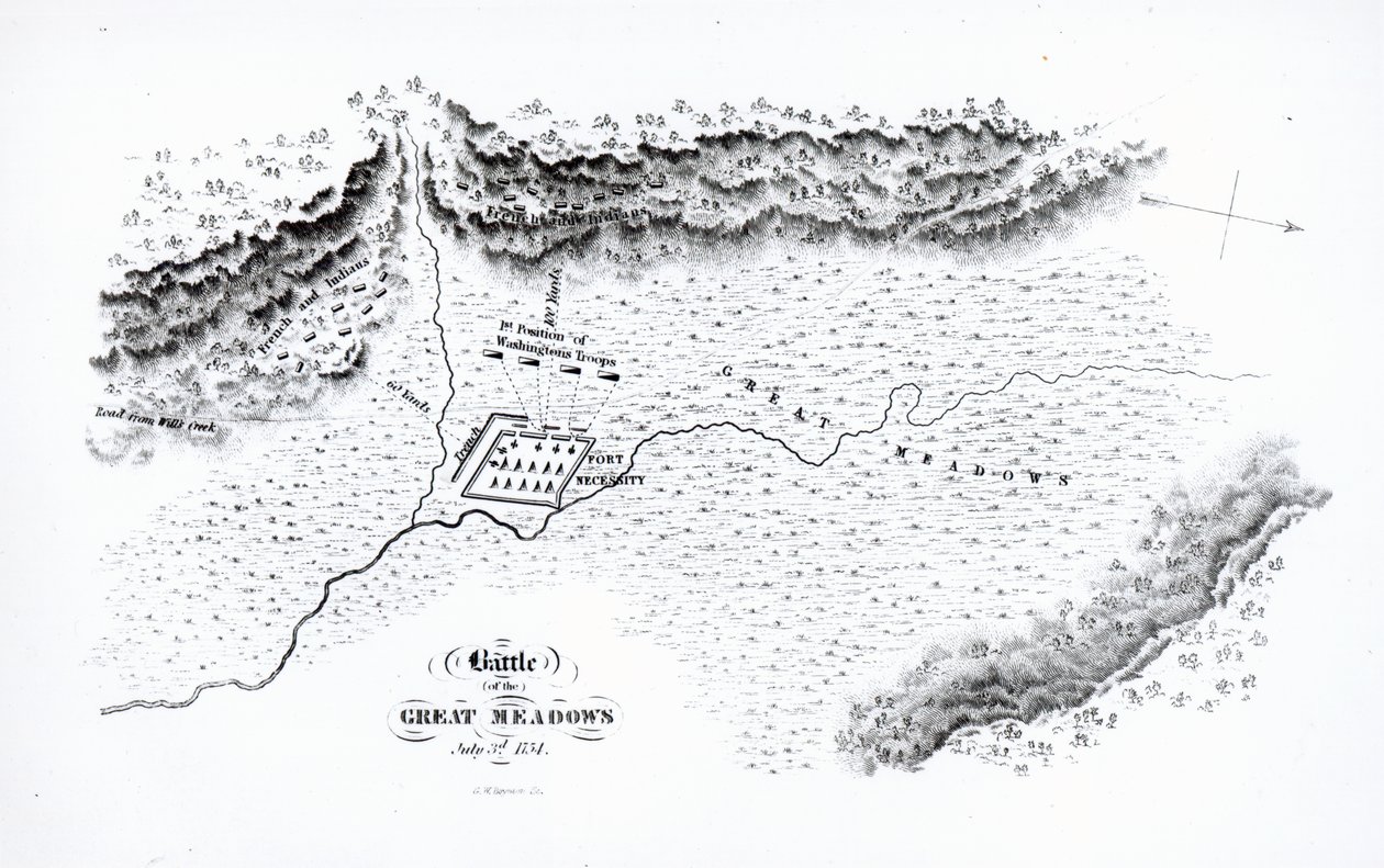 Bataille des Grandes Prairies, 3 juillet 1754 - American School