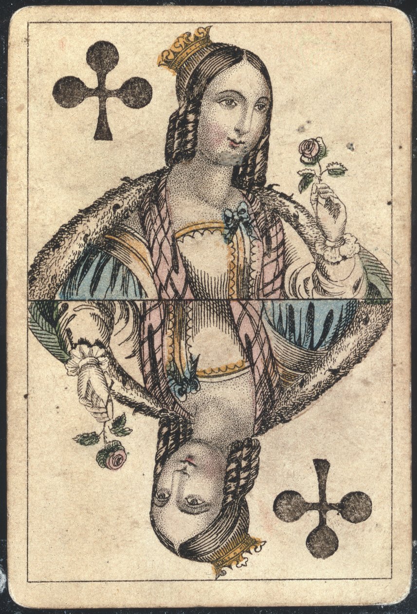 Carte à jouer : Dame de Trèfle - American School