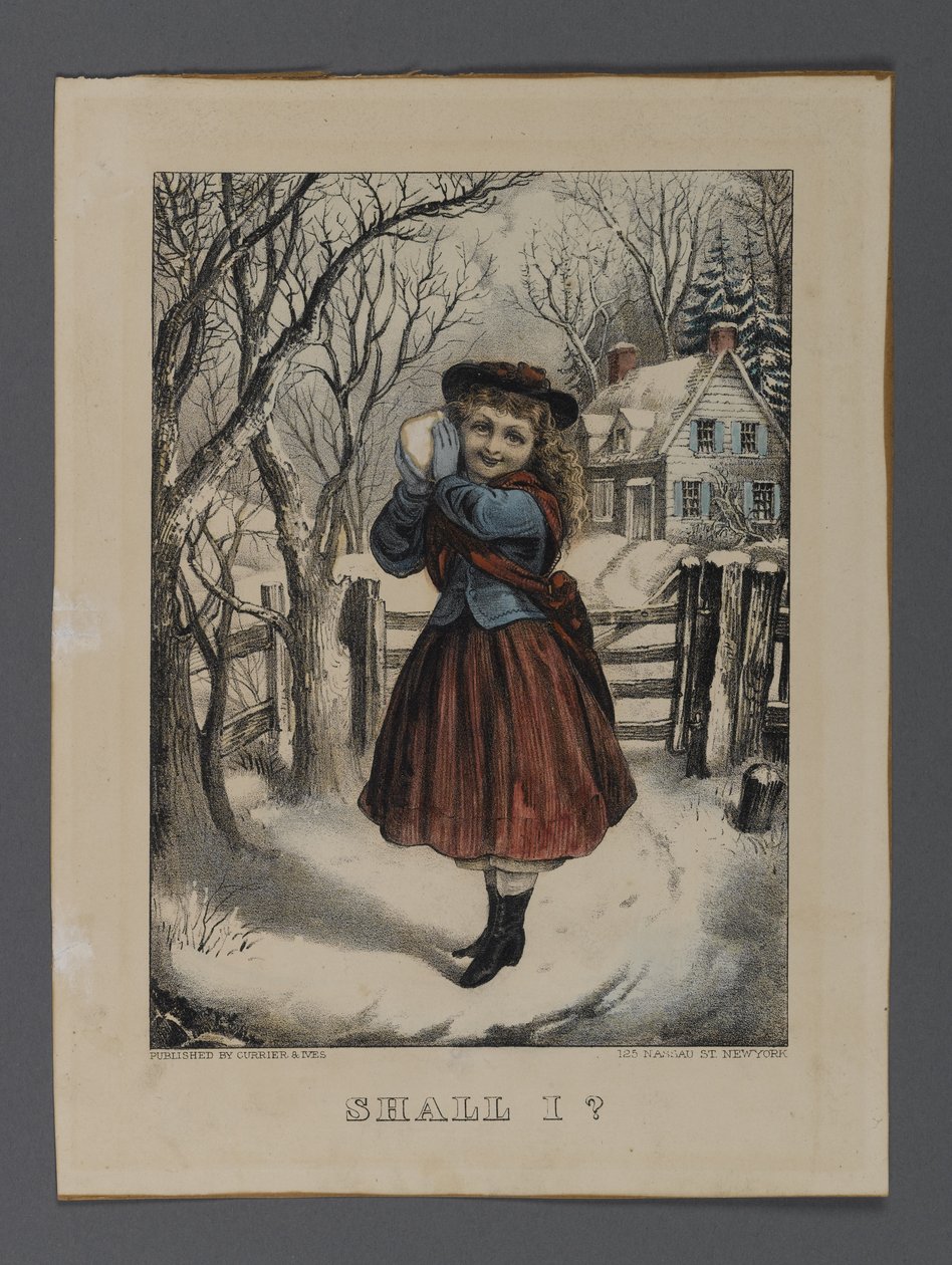 Dois-je ?, publié par Currier & Ives, New York - American School