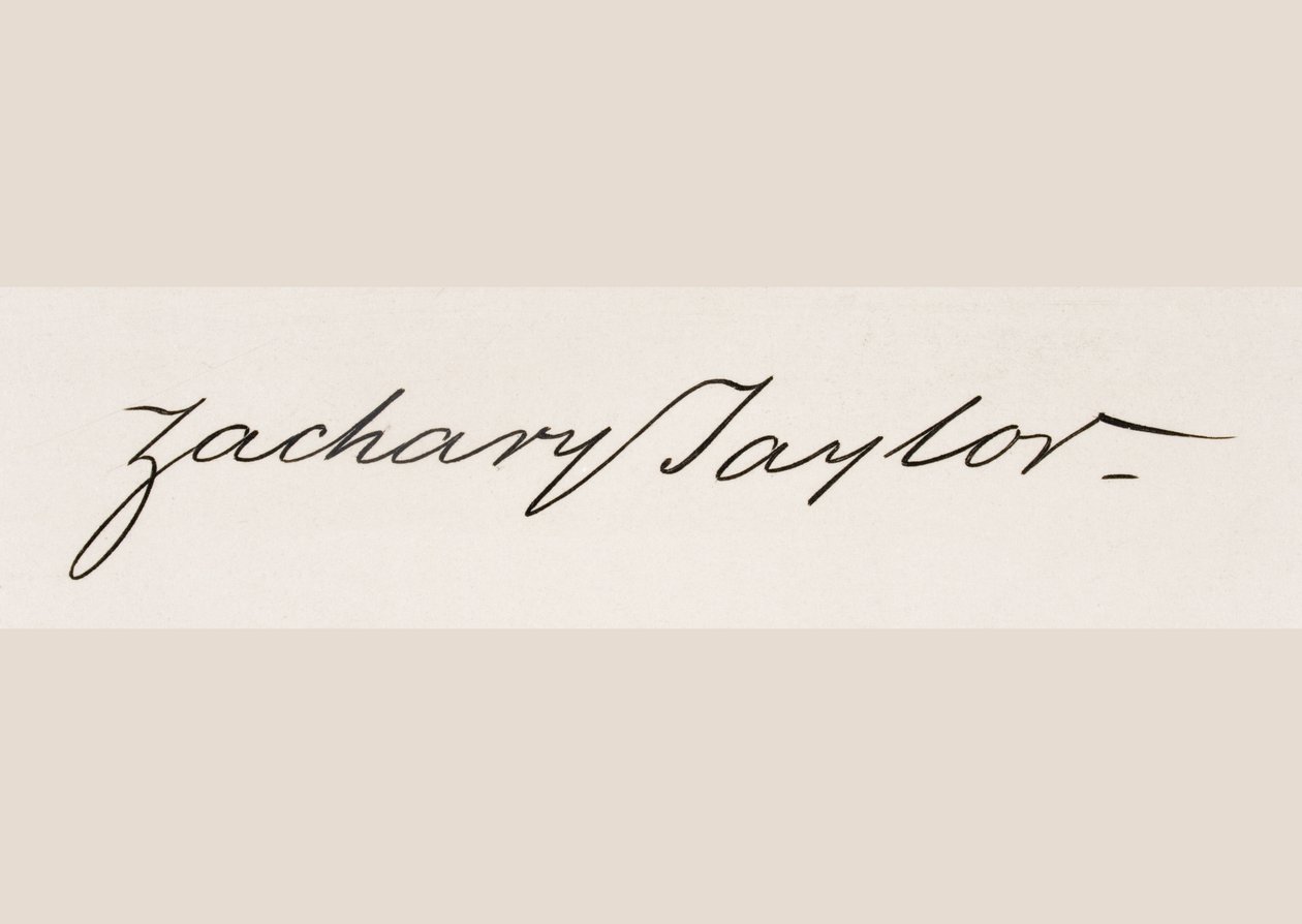 Signature de Zachary Taylor - American School