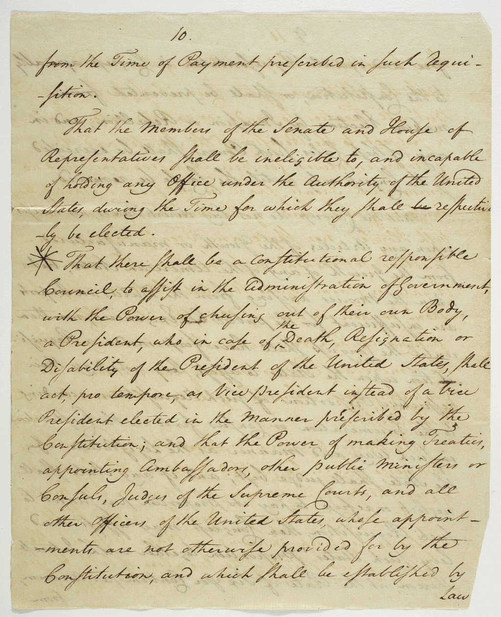 La Déclaration des droits, copie signée à Federal Hall, 1789 - American School