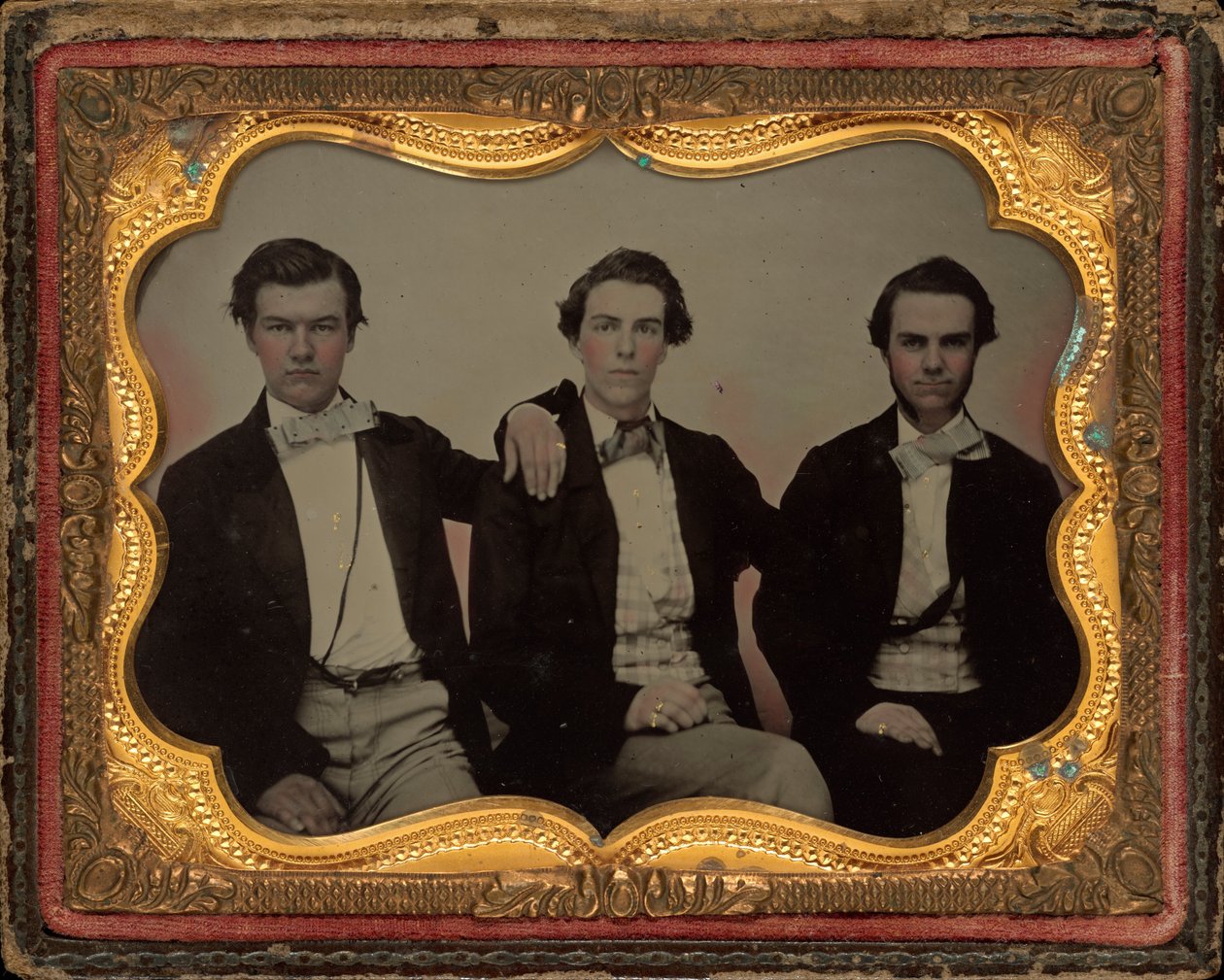 Portrait de trois jeunes hommes - American 19th Century