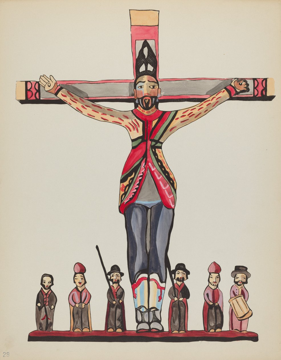 Planche 29 : Saint Acacius : Du portfolio "Dessins coloniaux espagnols du Nouveau-Mexique" - American 20th Century