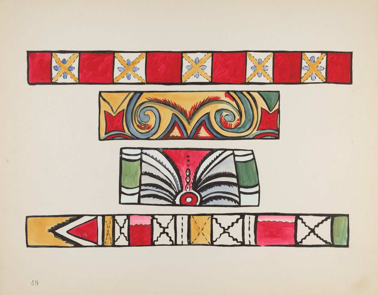 Planche 49 : Design divers : Du portfolio "Designs coloniaux espagnols du Nouveau-Mexique" - American 20th Century