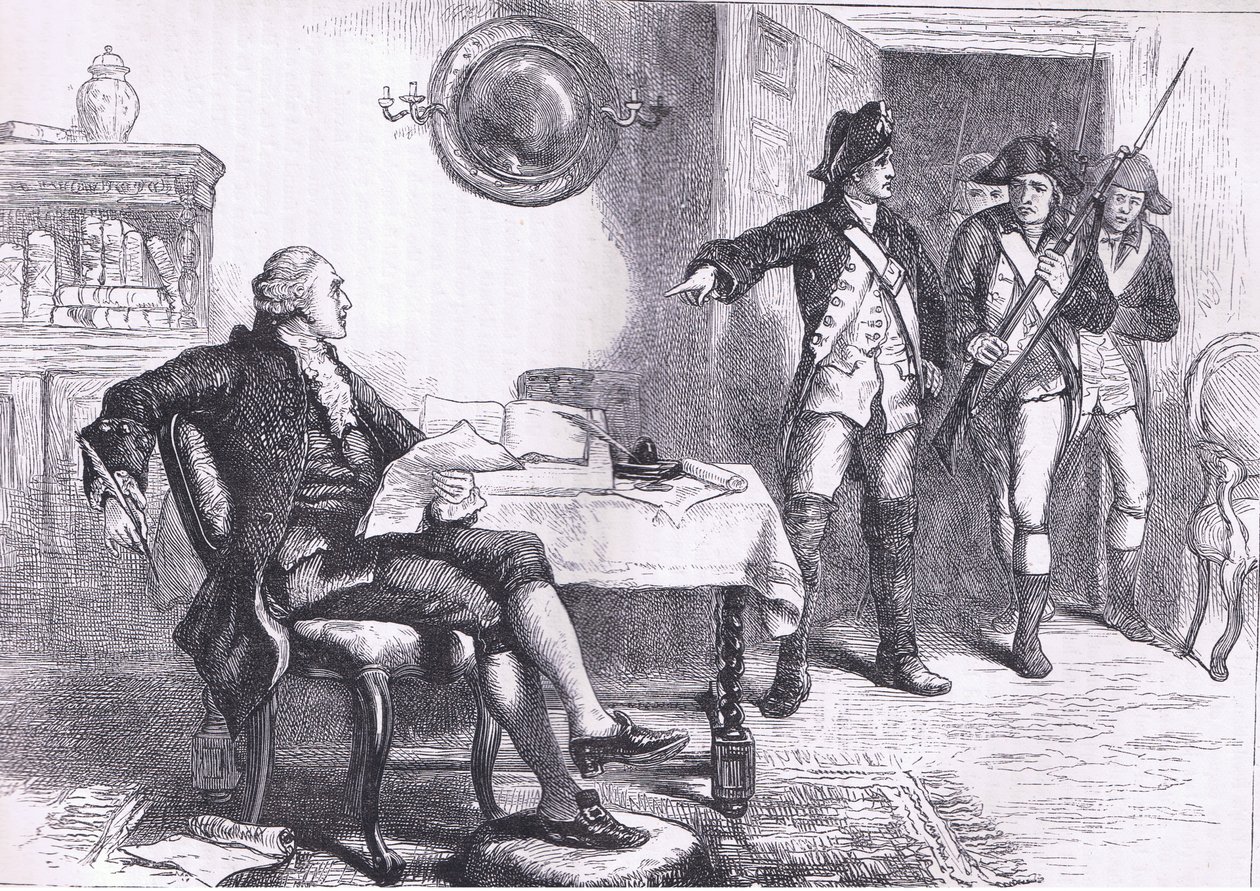 Arrestation de William Franklin, illustration de l