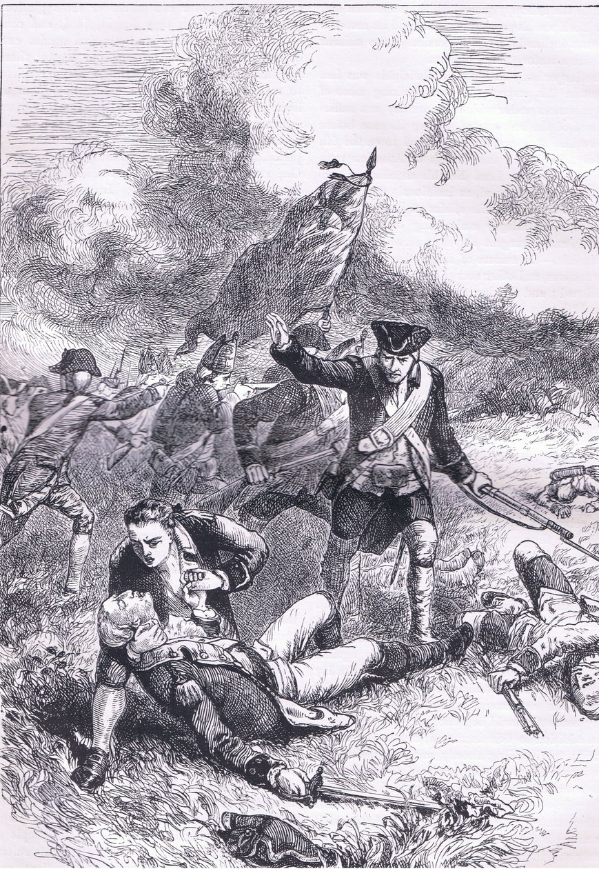 Mort du Major Pitcairn, illustration de l