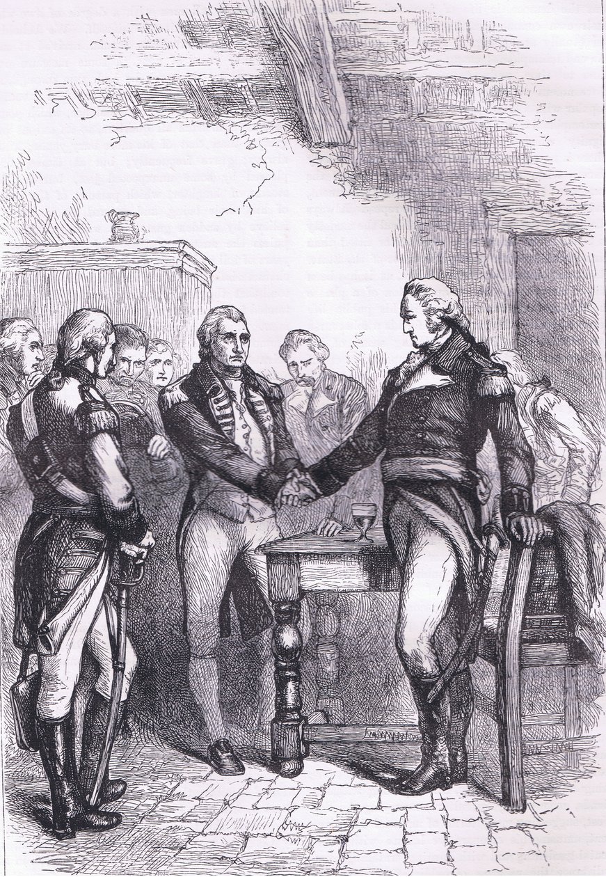 Washington prenant congé de ses anciens camarades, illustration de l