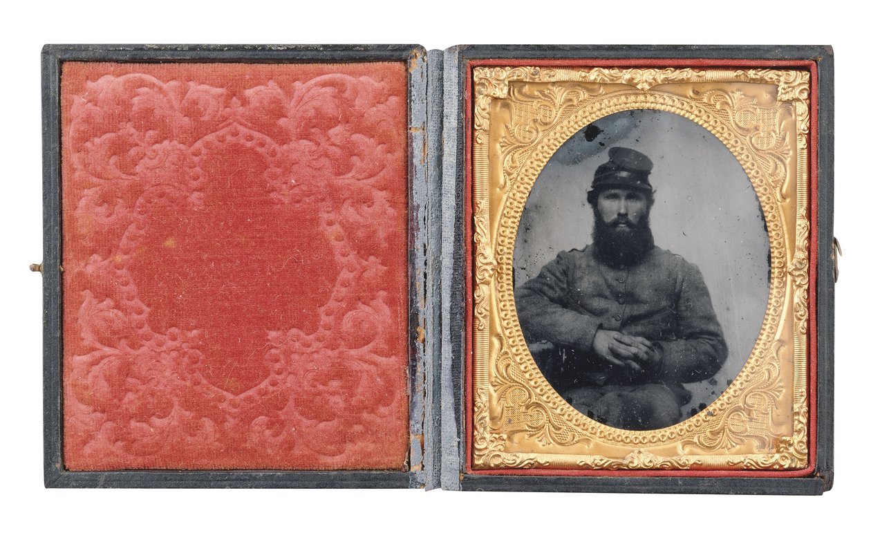 Portrait encadré du soldat Joseph Absalom Higginbotham, Co. I - American Photographer