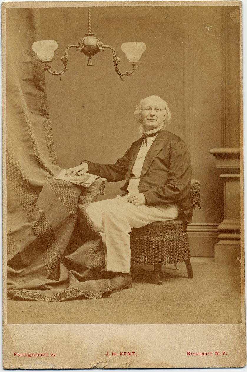 Horace Greeley (1811-72), politicien et éditeur de journaux américain, photo par J H Kent, Brockport, New York - American Photographer