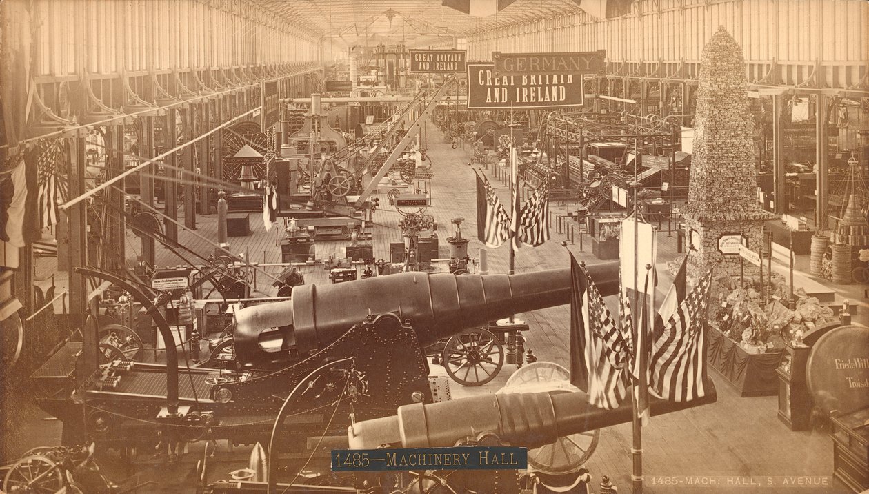 Canons Krupp, exposition allemande, Exposition internationale du centenaire, Philadelphie, 1876 (tirage albuminé argenté) - American Photographer