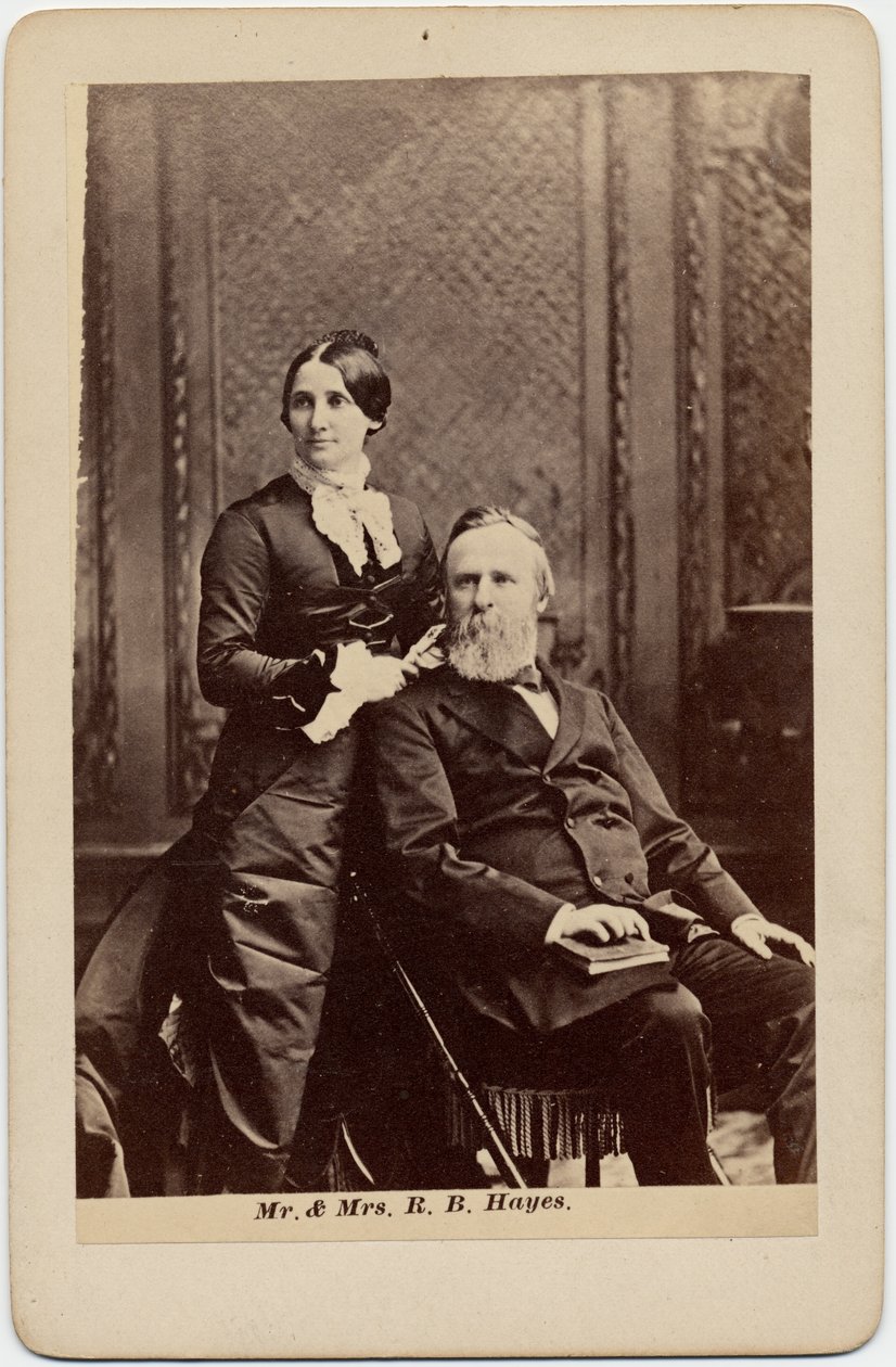 Rutherford Birchard Hayes (1822-93), 19e président des États-Unis, et Lucy Ware Webb Hayes (1831-89), son épouse - American Photographer