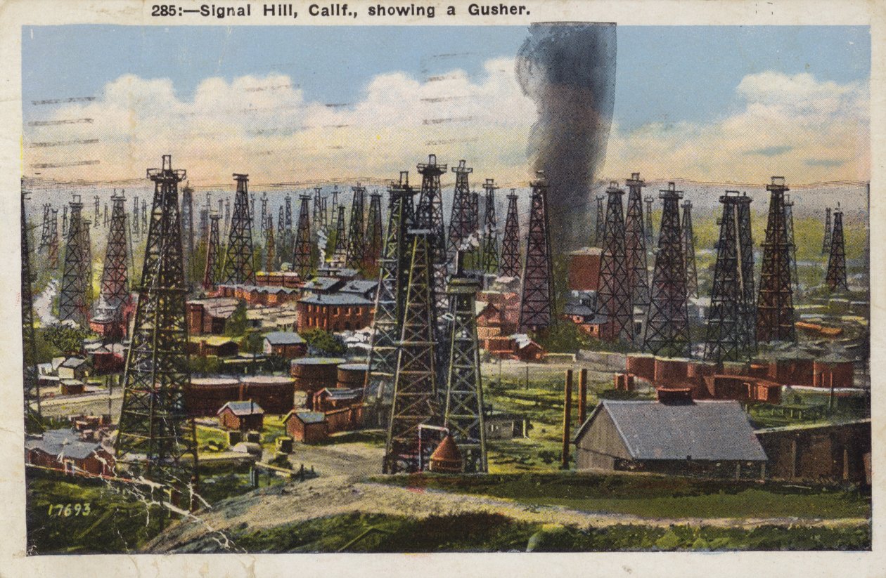 Signal Hill, Californie, montrant un Gusher (photo) - American Photographer