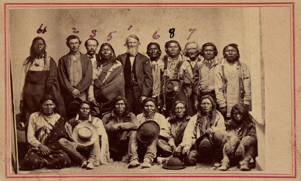 William F.M. Arny avec les chefs Apache et Ute, 1867 (photo) - American Photographer