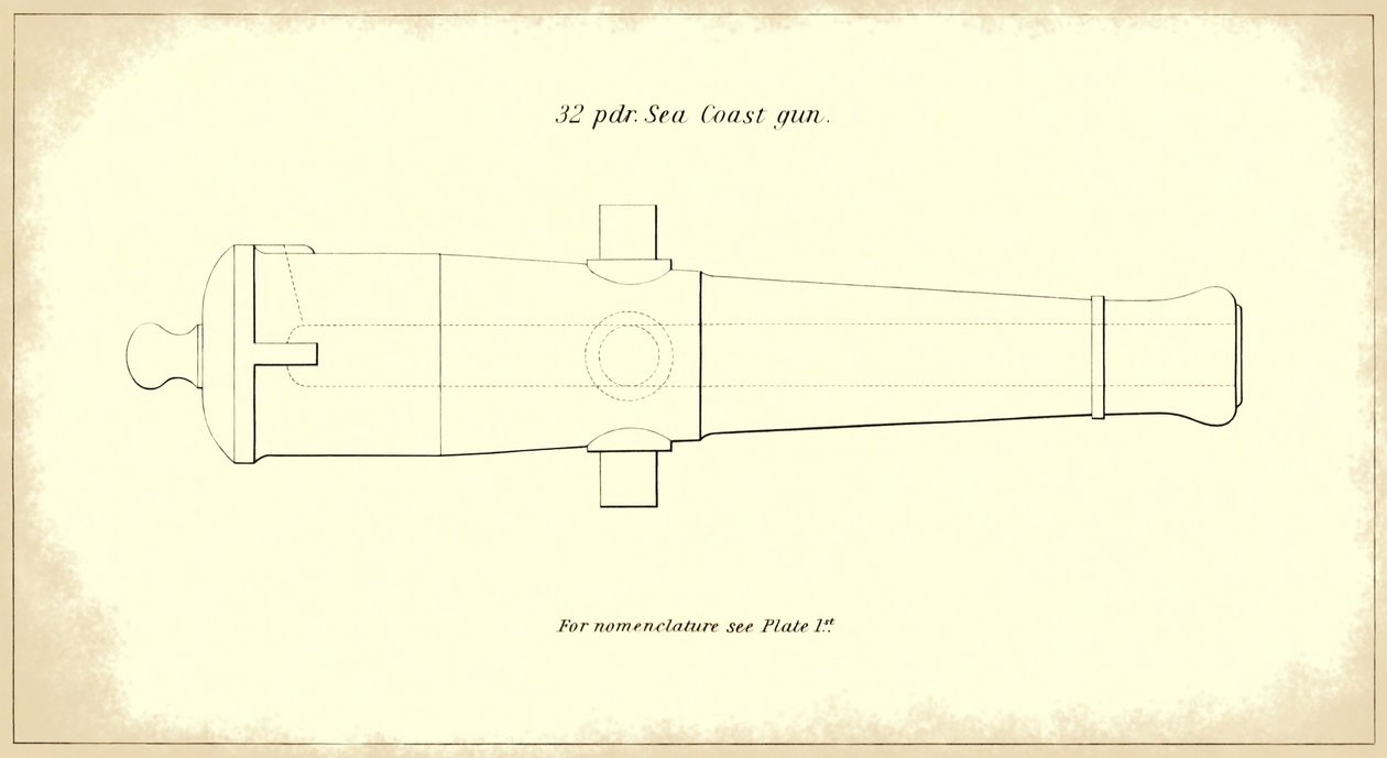 Canon de côte de 32 livres, extrait du manuel officiel de l