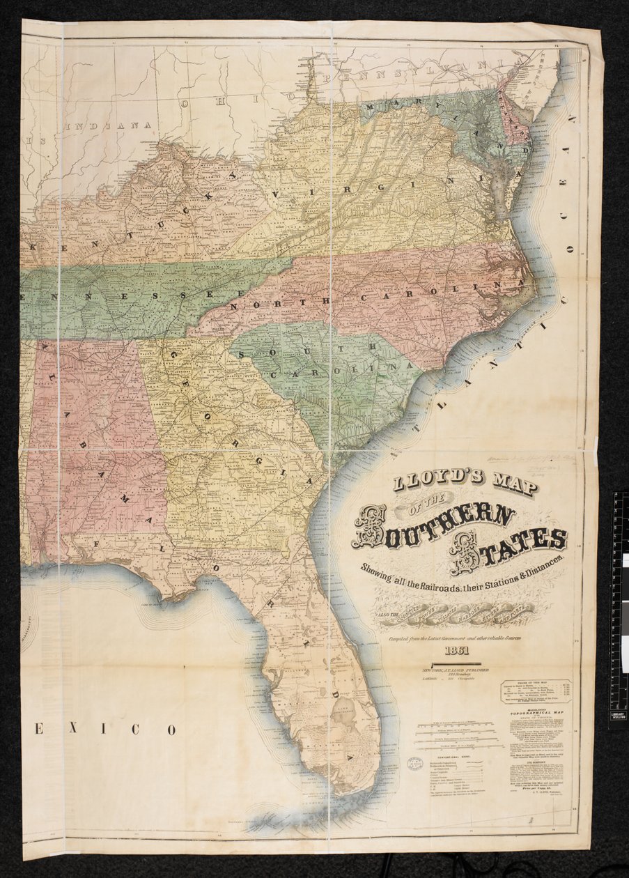 Une carte des États du Sud de l