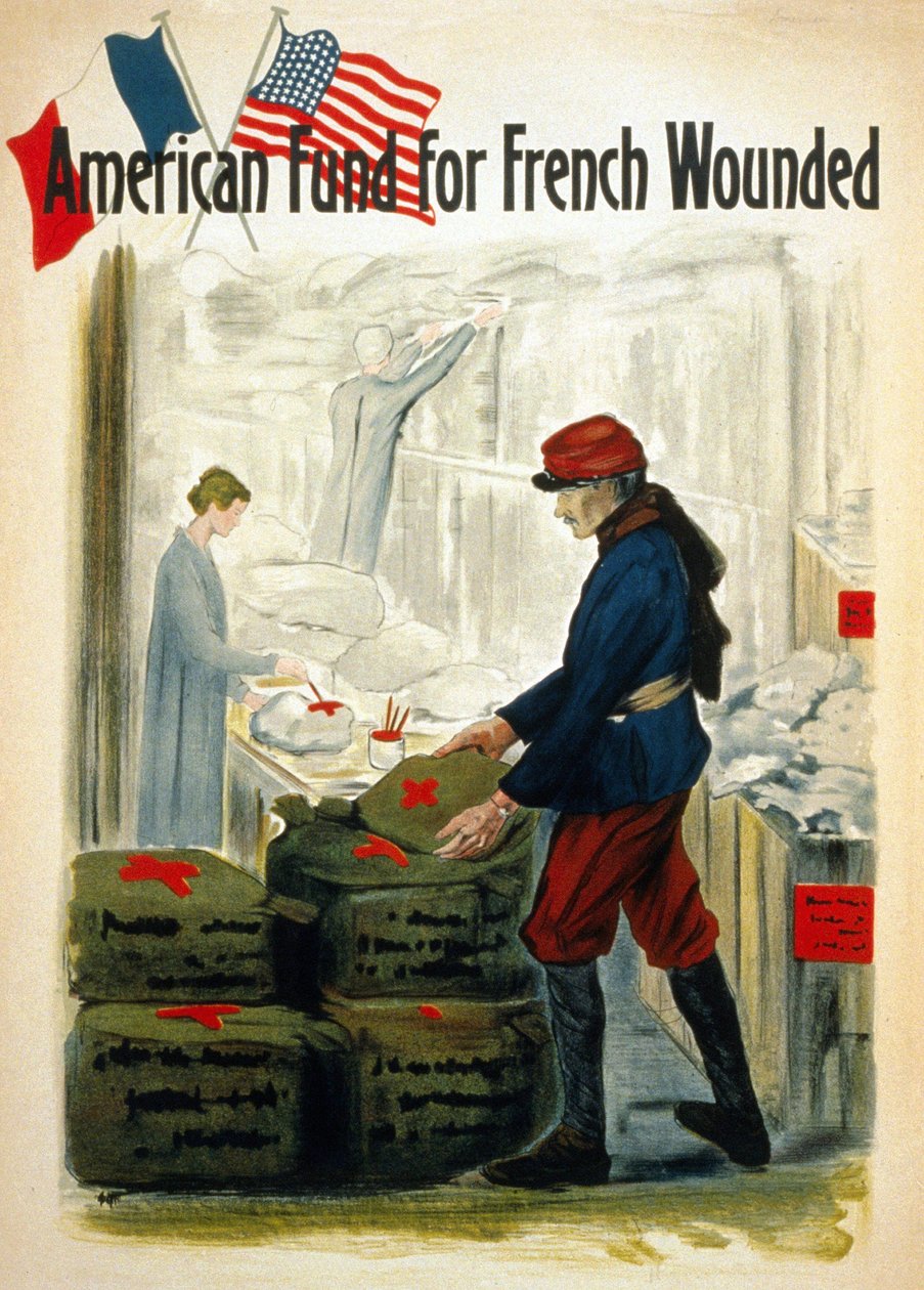 Fonds américains pour les blessés de guerre français - vers 1917 - American School