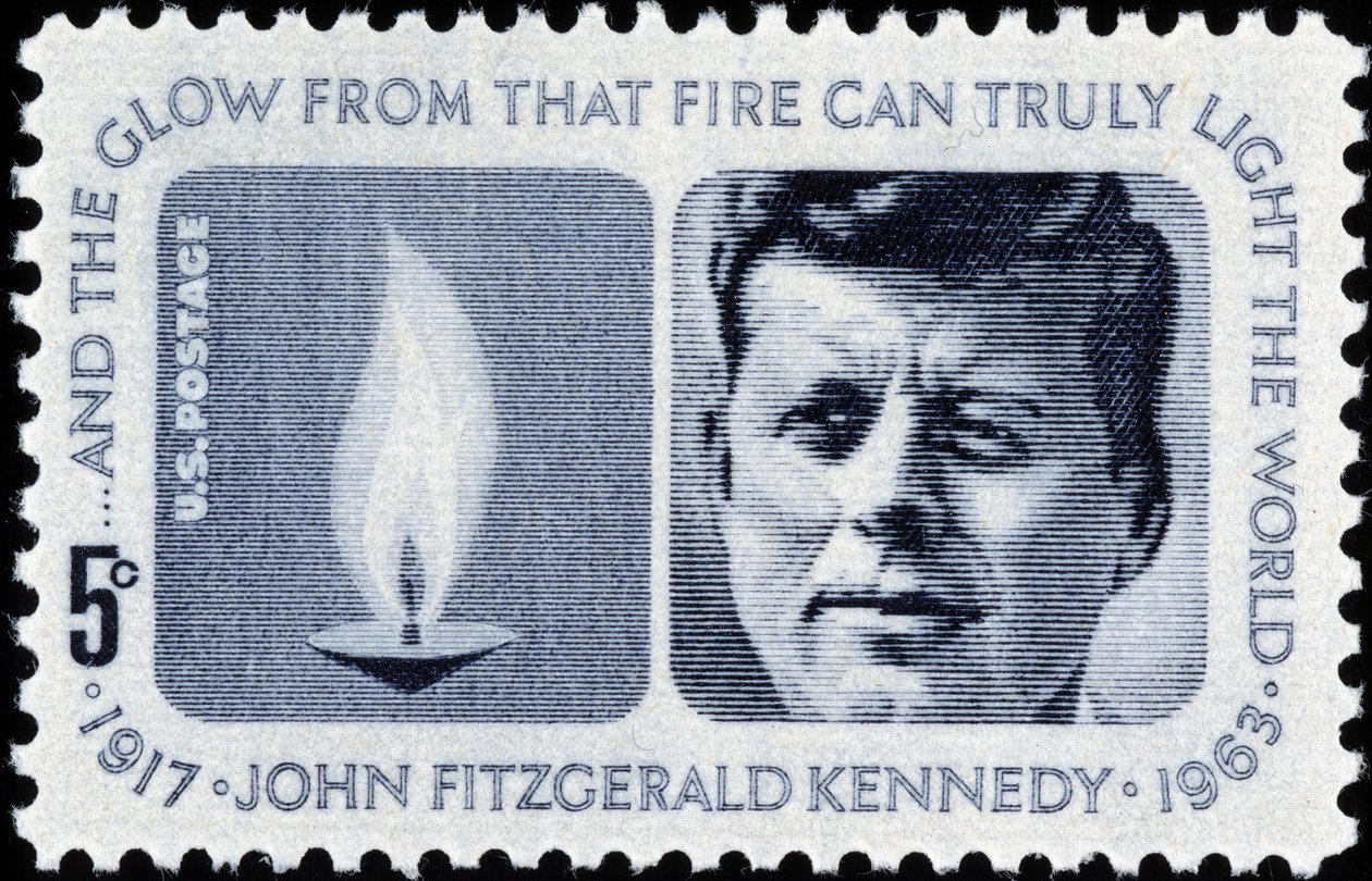 Timbre américain sur John Fitzgerald Kennedy - American School