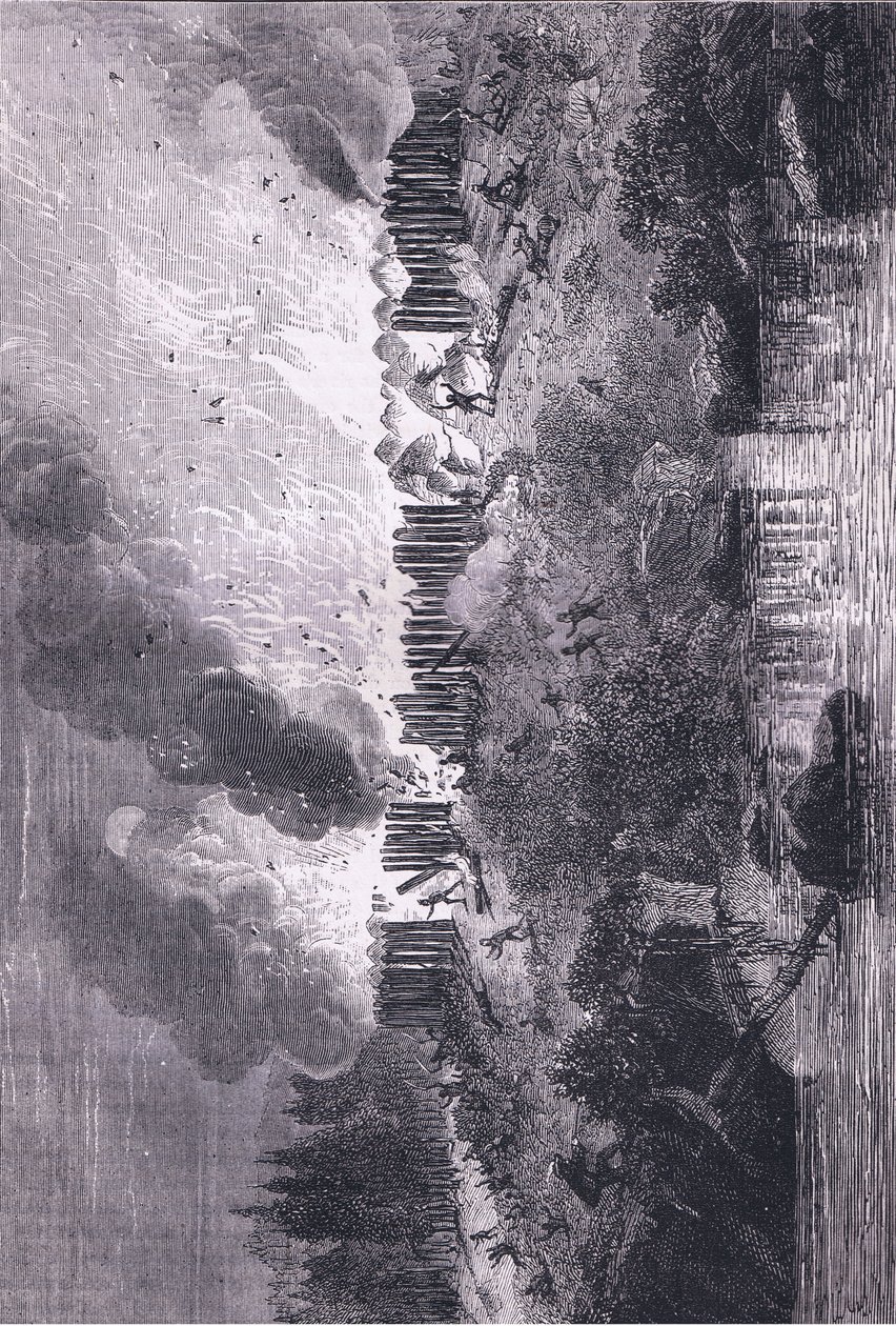 Attaque sur le fort Pequot, illustration de l