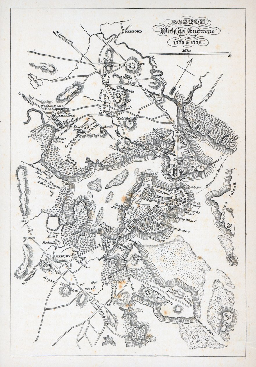 Boston et ses environs en 1775 et 1776 - American School