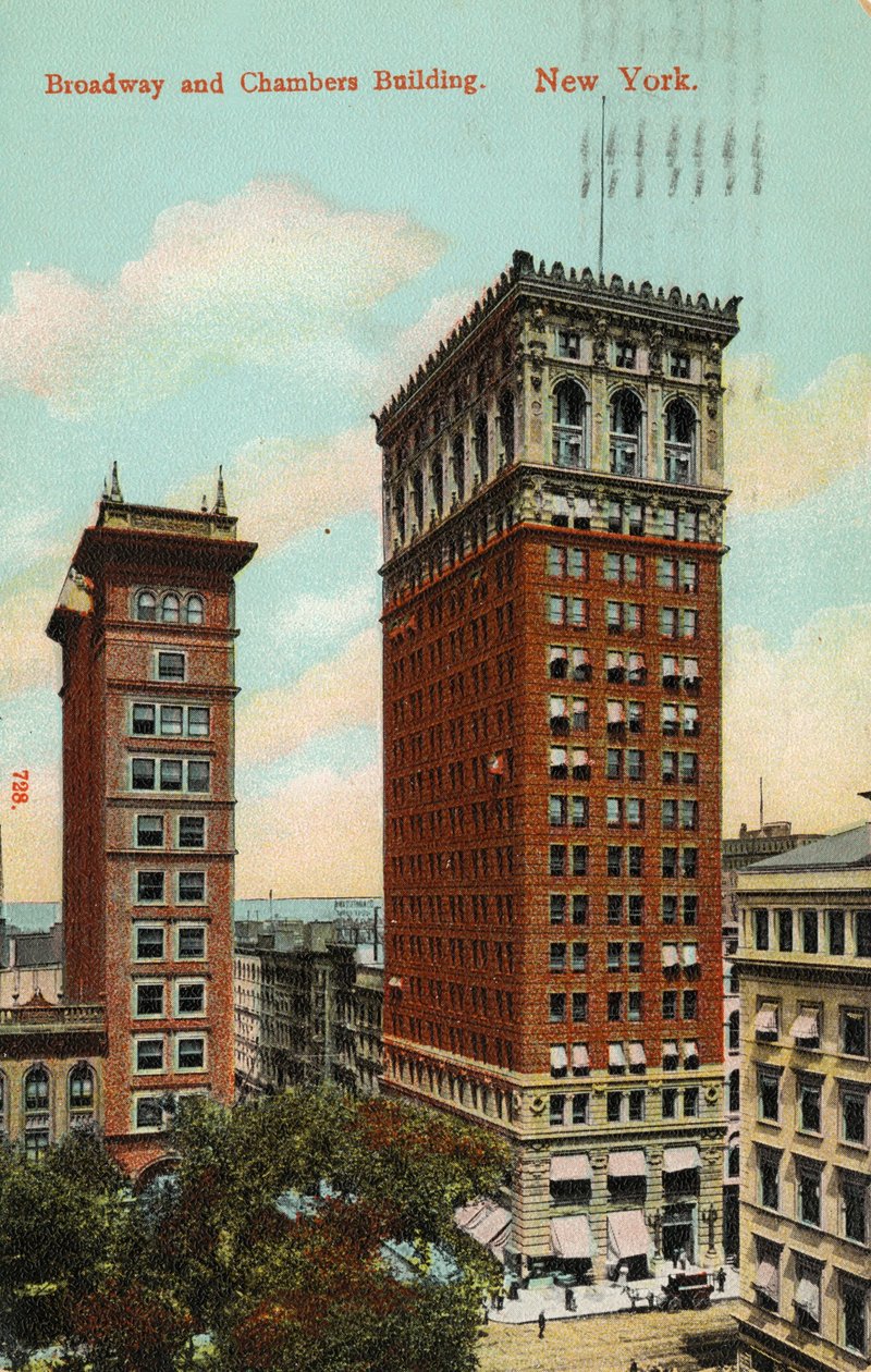 Broadway et Chambers Building, New York, c.1900-09 - American School