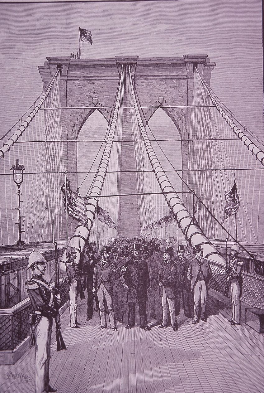 Pont de Brooklyn, le président Arthur à la cérémonie d