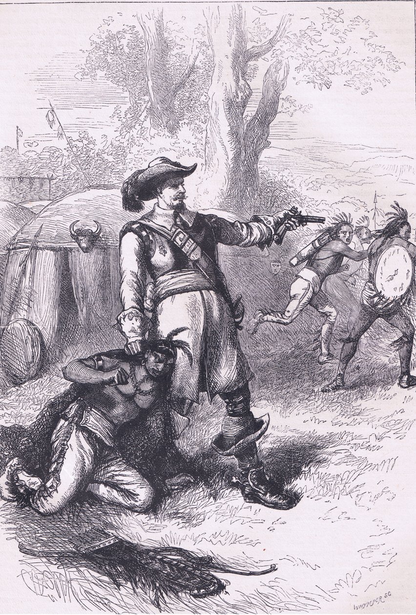 Colonel Atherton et les Indiens 1661, illustration de l