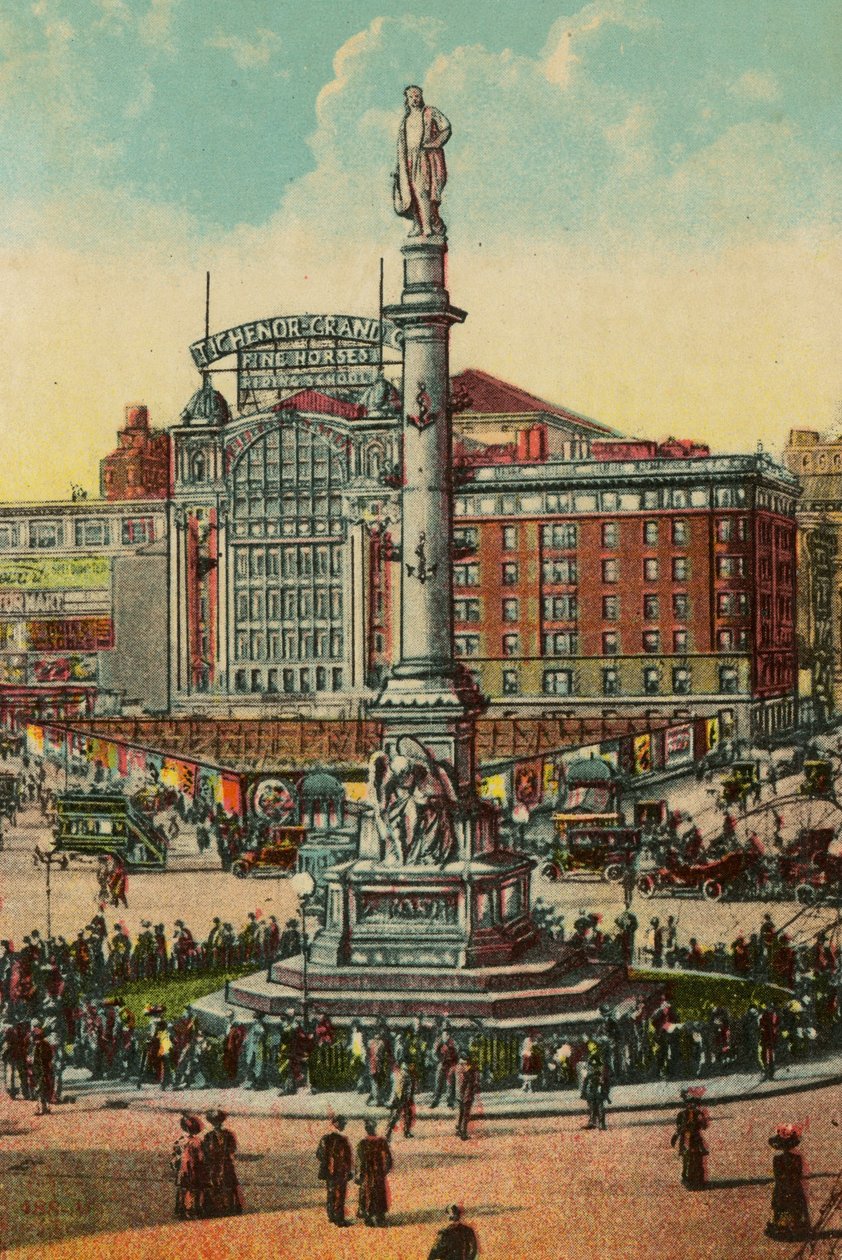 Columbus Circle, New York, c.1900 - American School