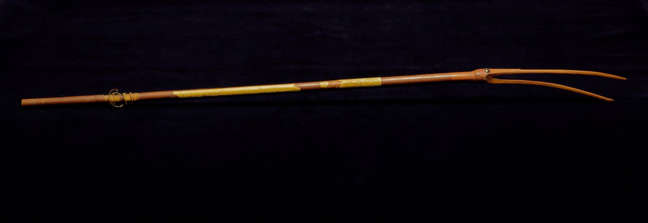 Sifflet de cour, vers 1839 (bois, peinture, laiton et tendon) - American School