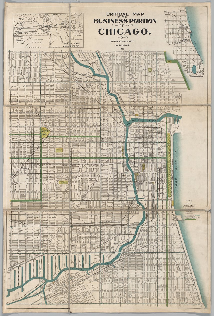 Carte critique de la partie commerciale de Chicago - American School
