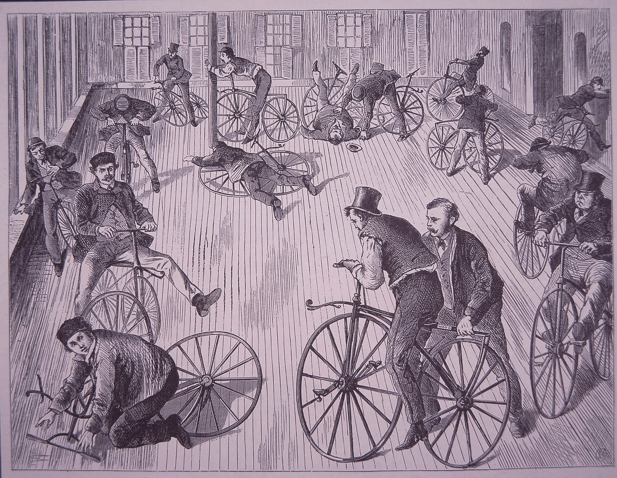 École de cyclisme (vélocipède), New York, USA - American School