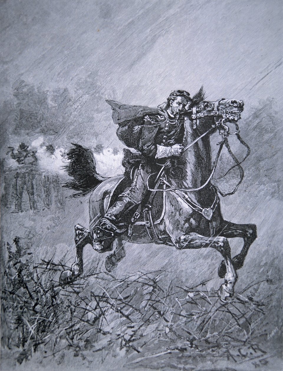 Mort du général Philip Kearney (1815-62) - American School