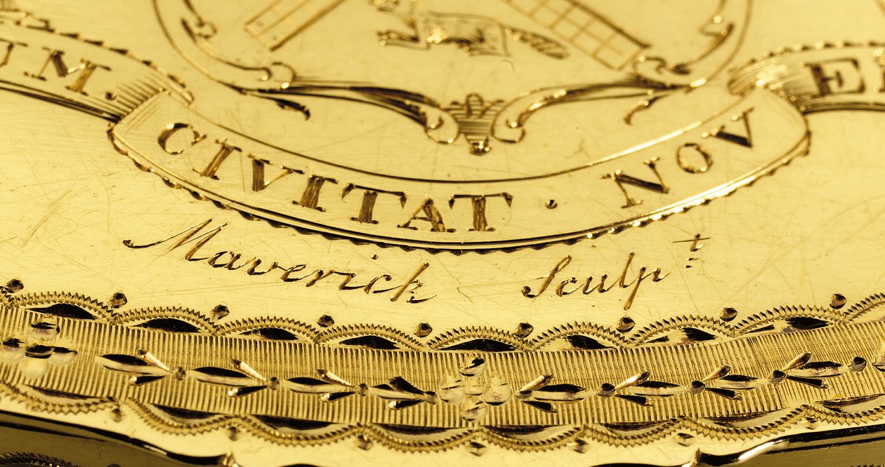 Détail de la boîte de la liberté de John Jay - American School