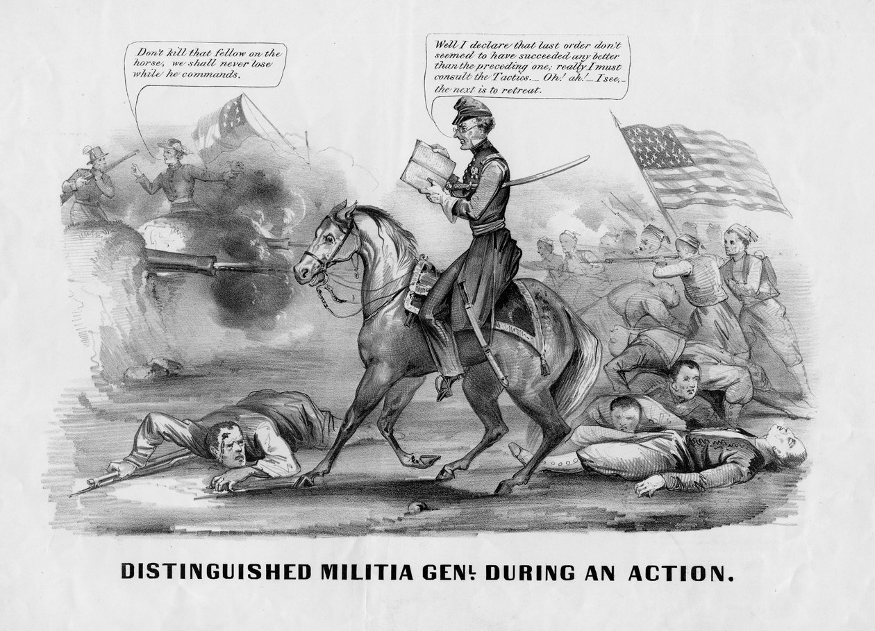 Général de milice distingué pendant une action - American School