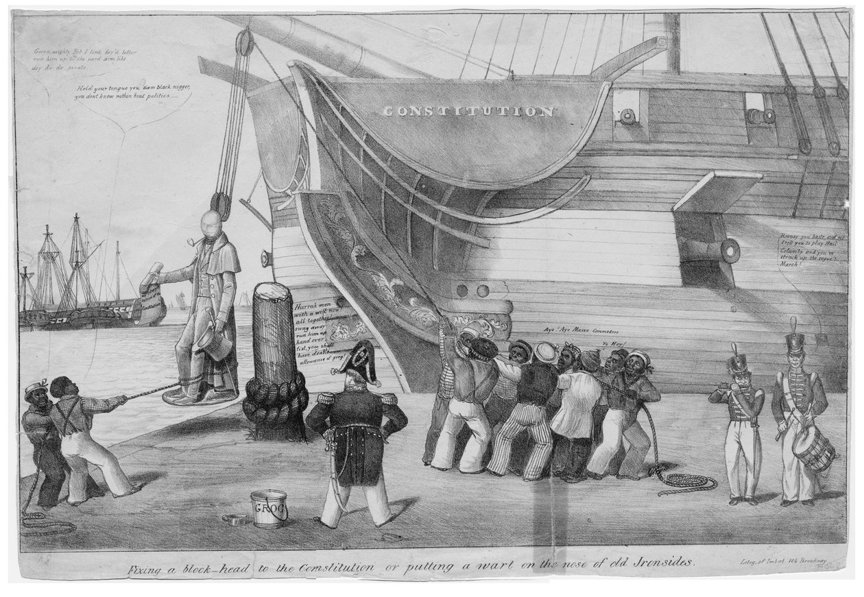 Fixer une tête de bois à la Constitution, ou, Mettre une verrue sur le nez du vieux Ironsides - American School