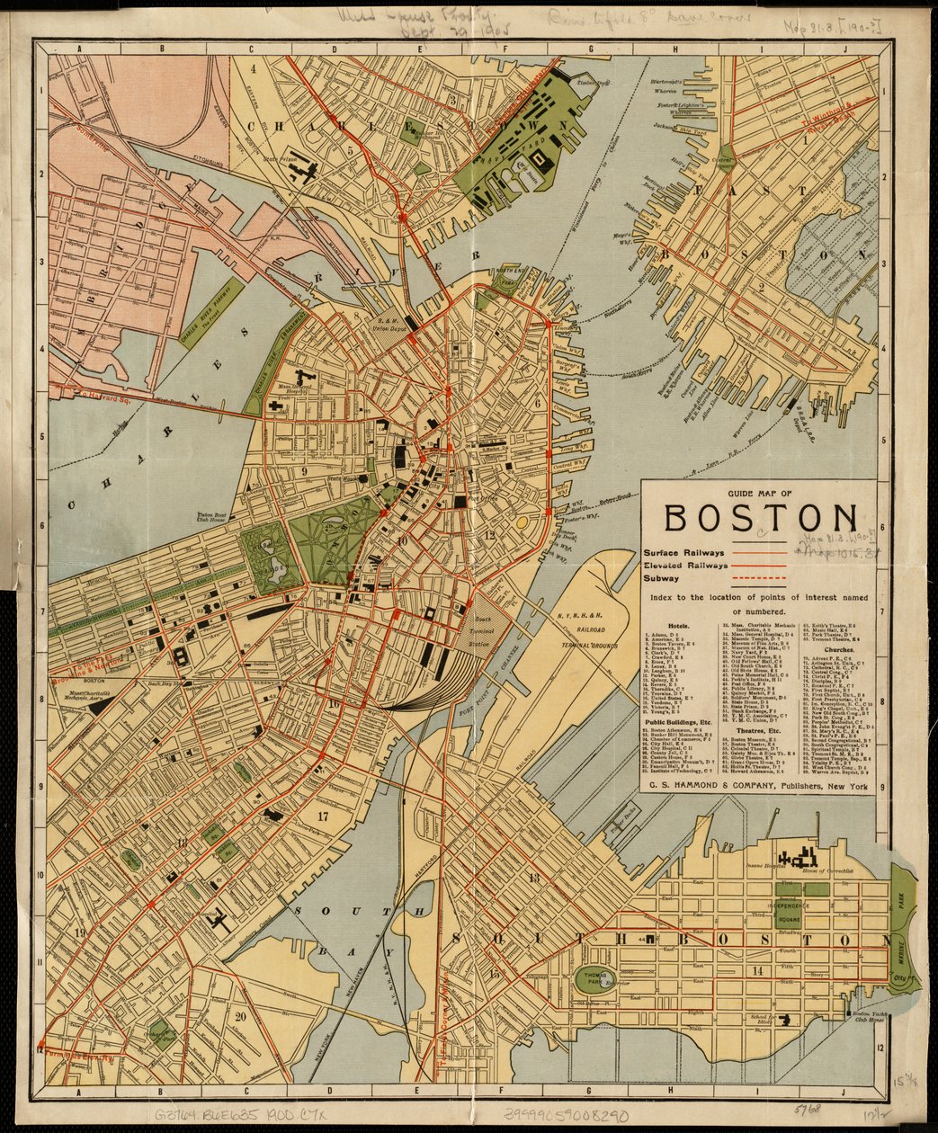 Carte guide de Boston - American School