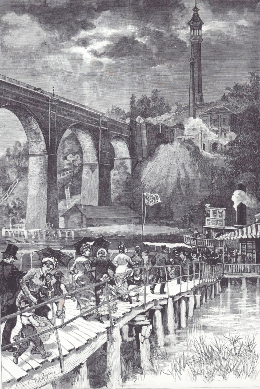 High Bridge sur la rivière Harlem, transportant de l