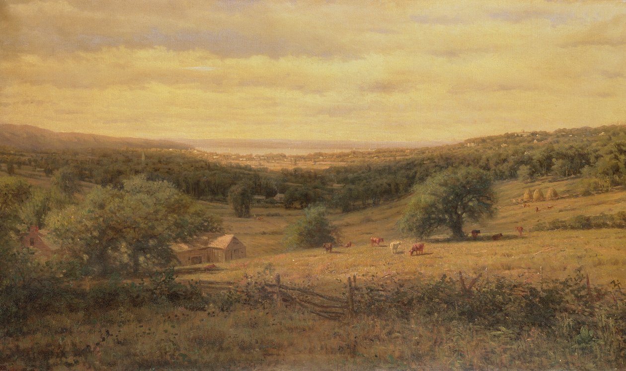 Vue de la rivière Hudson - American School
