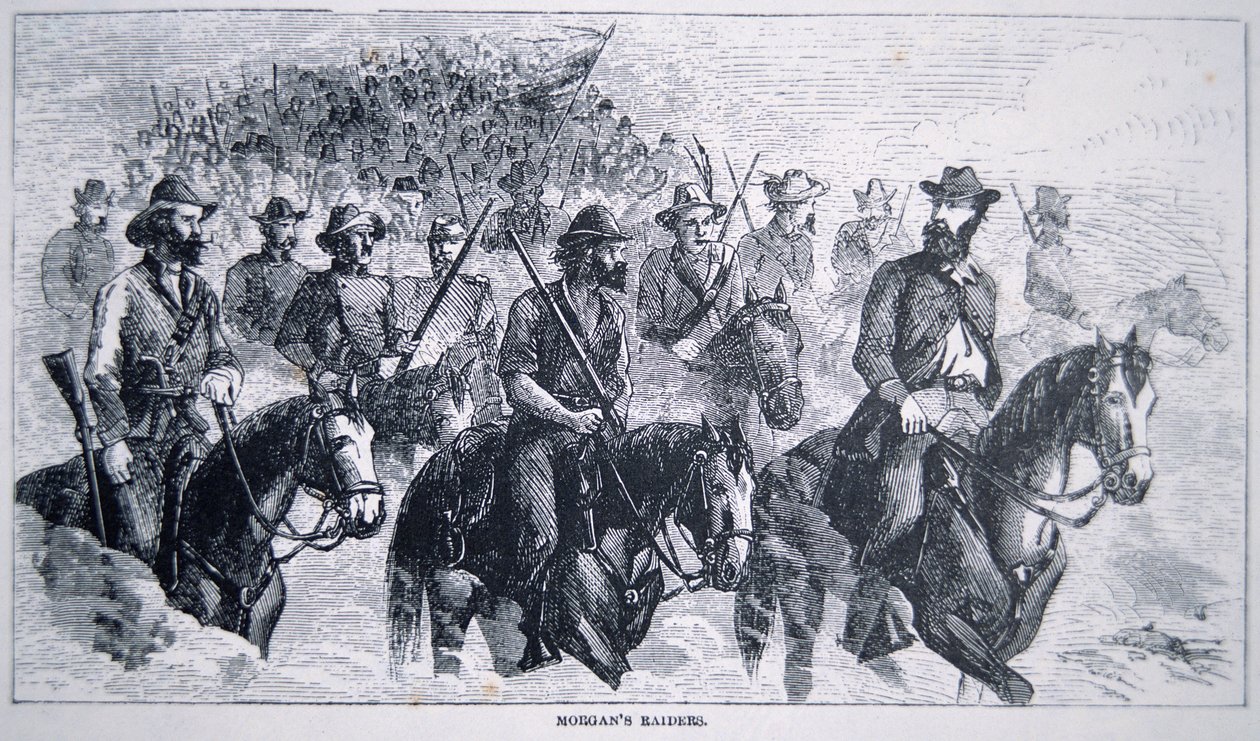 Les Raiders de John Hunt Morgan (1825-64) - American School
